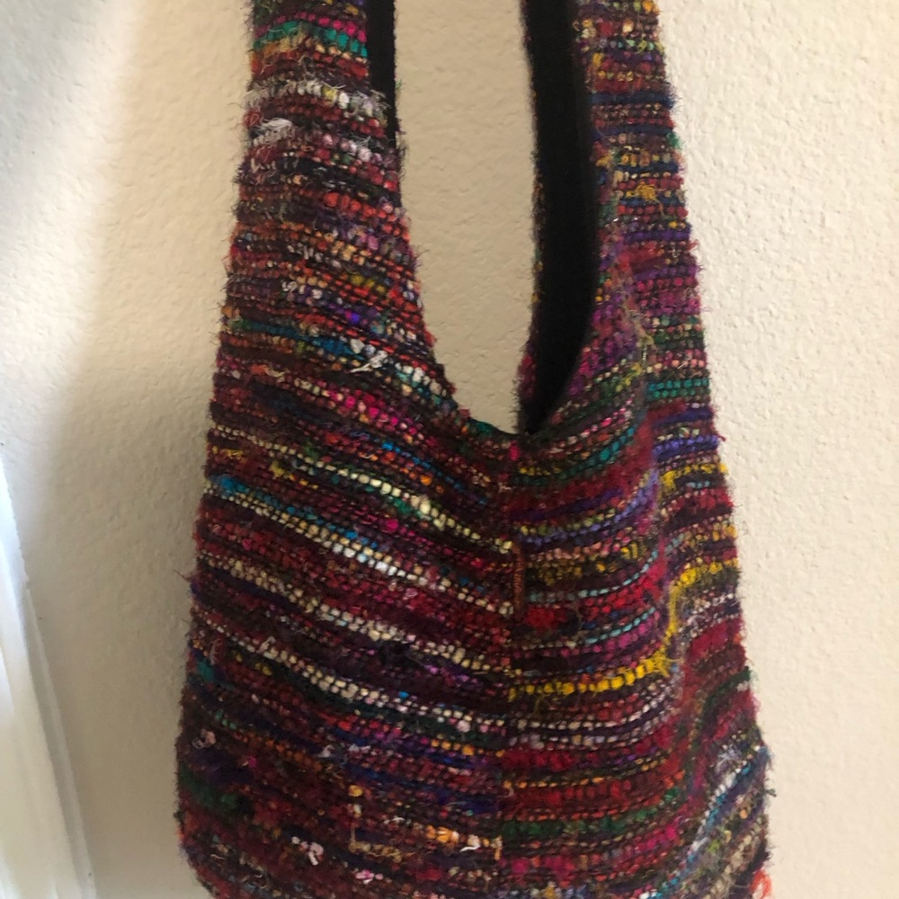 Multicolor Woven Tote Bag